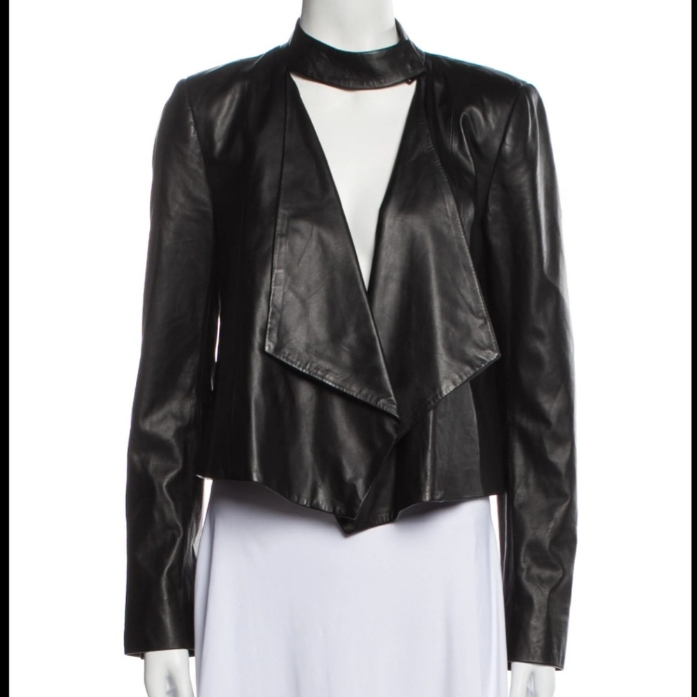 Intermix Leather Jacket - Picture 1 of 7